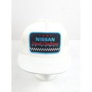 1990 Nissan World Challenge of Tampa Trucker Mesh Hat White Retro Racing